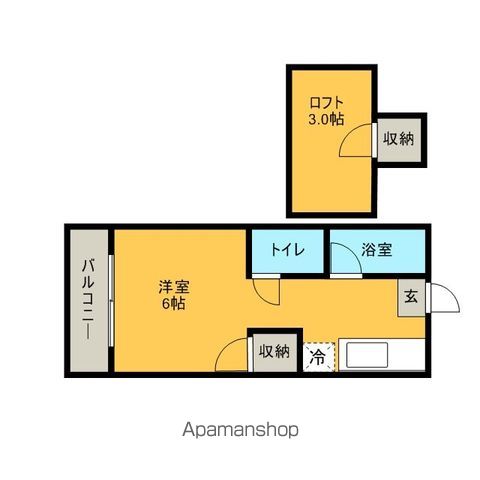 【福岡市東区松香台のアパートの間取り】