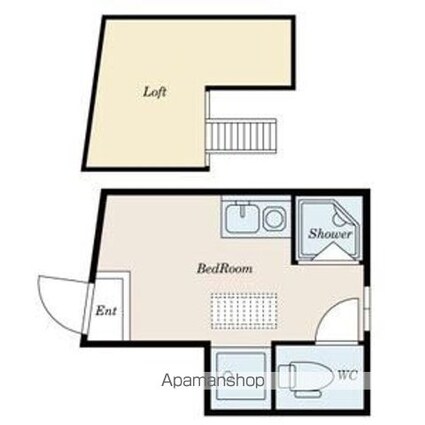 サークルハウス上野壱番館[1R/9.59m2]の間取図