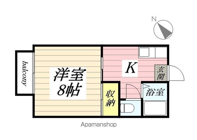 高天リリックス[1DK/26.5m2]の間取図