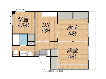グリーンヒルズⅠ[3DK/56.12m2]の間取図