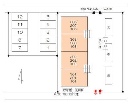 ワルツハイム[2LDK/47m2]の配置図