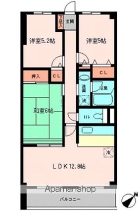 トーケンハイム西台（旧特優賃）[3LDK/66m2]の間取図