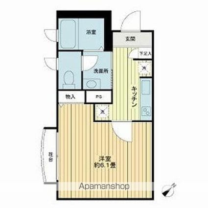 イデア南青山[1K/21.62m2]の間取図