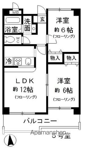 ベルドミール葵22の間取り写真