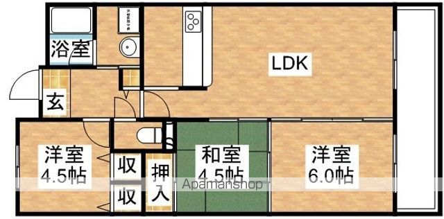 生島リバーサイドマンションD棟の間取り写真
