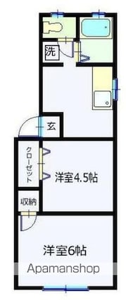 メイゾン経堂[2K/30m2]の間取図