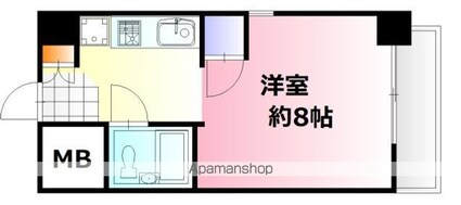 佐伯ビル[1K/23m2]の間取図