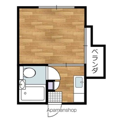 グランコンシェルト[1K/15.84m2]の間取図