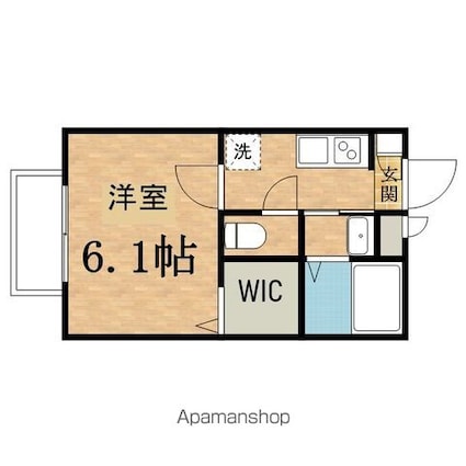 インスパイア[1K/22.11m2]の間取図
