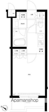 ルーブル板橋泉町弐番館[1K/25.6m2]の間取図