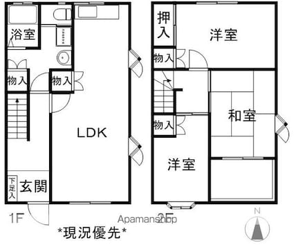 ライズコート檀田２番館[3LDK/80.74m2]の間取図