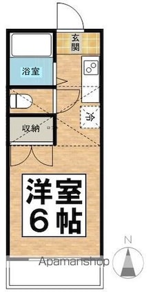 サンフィールドトウマ[1K/19.87m2]の間取図