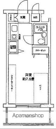 アクシルコート桜台[1R/22.44m2]の間取図