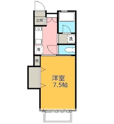 Ａ・Ｐフォルツァ[1K/26.09m2]の間取図