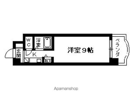 ルネスアン[1K/23.8m2]の間取図