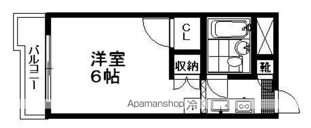 メゾン・ド・エルヴェ[1R/15.75m2]の間取図