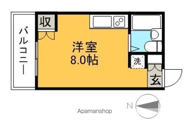 エトワール愛宕Ⅱ[1R/17.39m2]の間取図