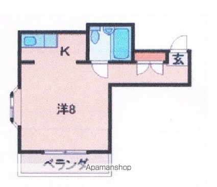 和歌山県和歌山市田尻[1K/20m2]の間取図