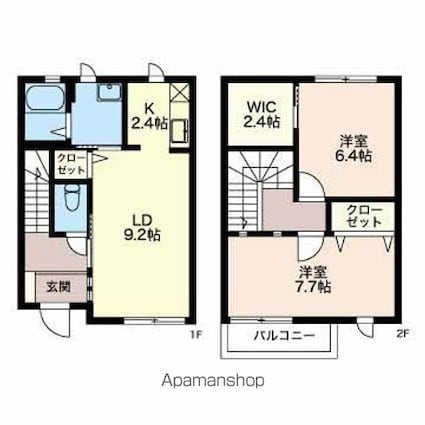 ロフトハウス倉石[2LDK/70.08m2]の間取図