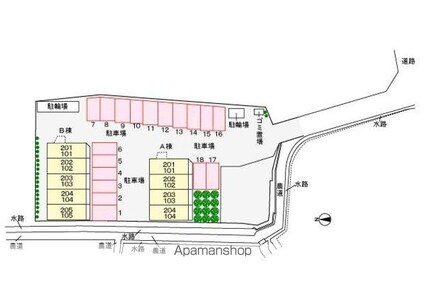 エム・ビューラーＡ[1K/22.65m2]の配置図