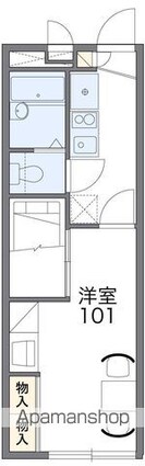 レオパレスハイム　サンコウヤ[1K/22.35m2]の間取図