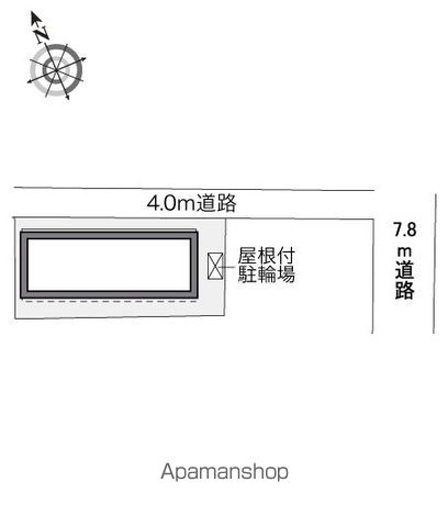 レオパレス鷹匠町[1K/23.61m2]の配置図