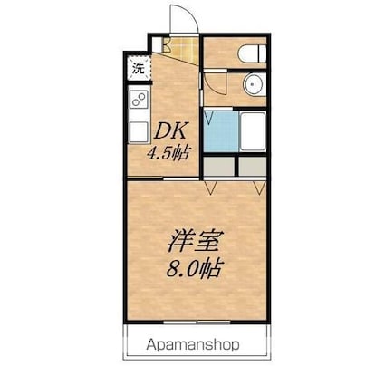 シャンテコスモス[1DK/28.03m2]の間取図