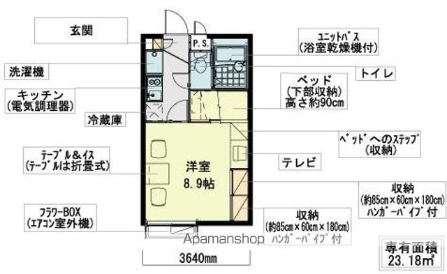レオパレスグリーンコーポ砂原の間取り写真