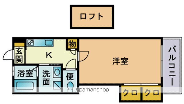 福岡市東区和白東のアパートの間取り