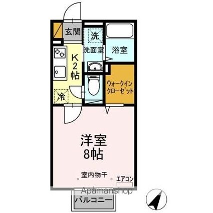 グラン　フェルト[1K/26.71m2]の間取図