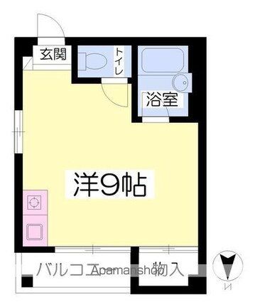 三瀬ビル[1R/21.78m2]の間取図