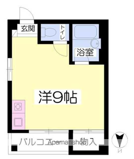三瀬ビル[1R/21.78m2]の間取図
