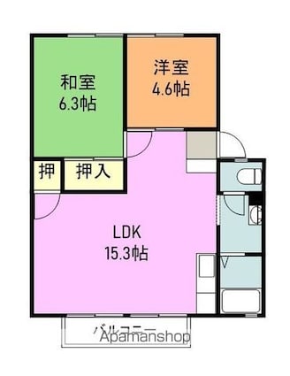 サンビレッジ赤羽[2LDK/51.79m2]の間取図