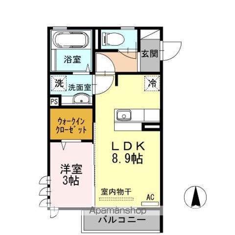 立川市柏町のアパートの間取り