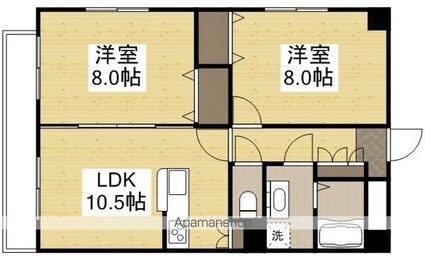 ＪＩＺビル[2LDK/58.85m2]の間取図