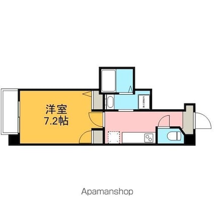 柏８０８タワー[1K/25.02m2]の間取図