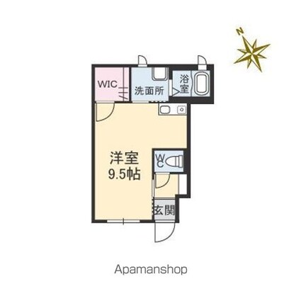 シャーメゾン山城[1K/27.25m2]の間取図