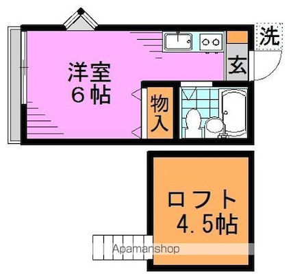 コーポオリンピア[1R/17m2]の間取図