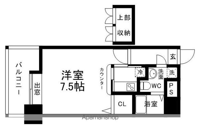 【福岡市中央区赤坂のマンションの間取り】