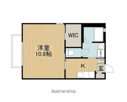 ＰａｌａｃｅＯ－Ｂｅｌｌ’ｓ[1K/35.3m2]の間取図