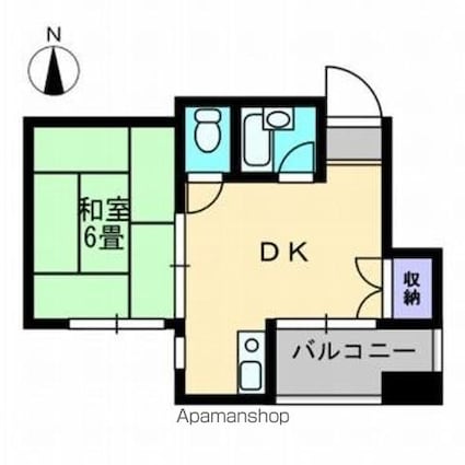 メゾン塩屋[1DK/25.26m2]の間取図