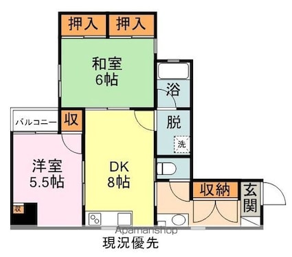 メゾン日経[2DK/54.1m2]の間取図