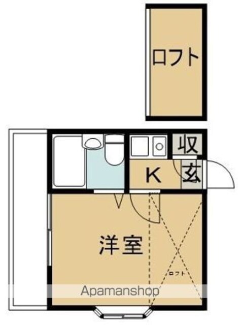 東京都杉並区成田東２丁目[1K/16m2]の間取図
