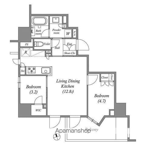 荒川区南千住のマンションの間取り