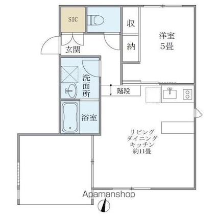 ＡＬＥＲＯ中野[1LDK/40.39m2]の間取図