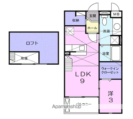 Ｅｔｅｒｎｏ　Ｓｏｌｅ[1LDK/33.34m2]の間取図