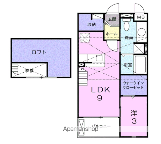 Ｅｔｅｒｎｏ　Ｓｏｌｅ[1LDK/33.34m2]の間取図
