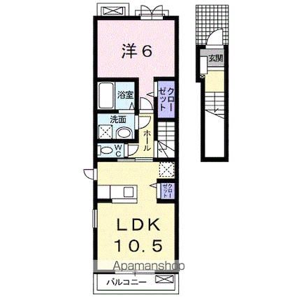 和歌山県和歌山市岩橋[1LDK/45.07m2]の間取図