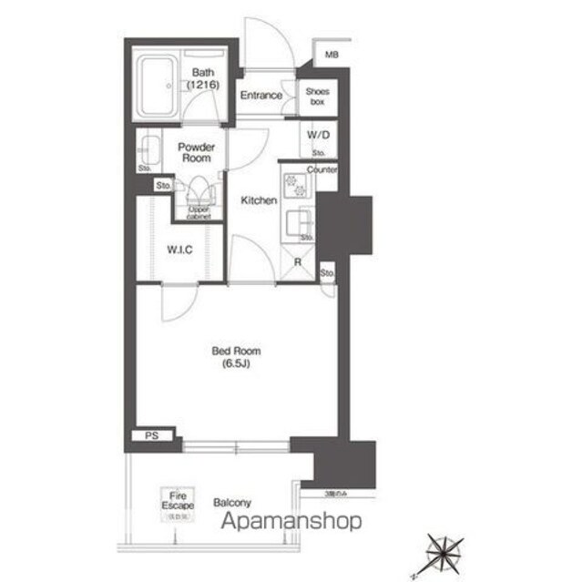 コンフォリア新中野[1K/25.11m2]の間取図