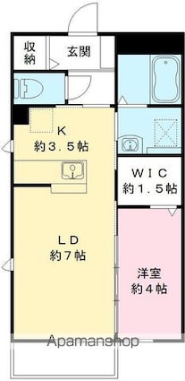 グランコート　Ⅰ[1LDK/36.81m2]の間取図